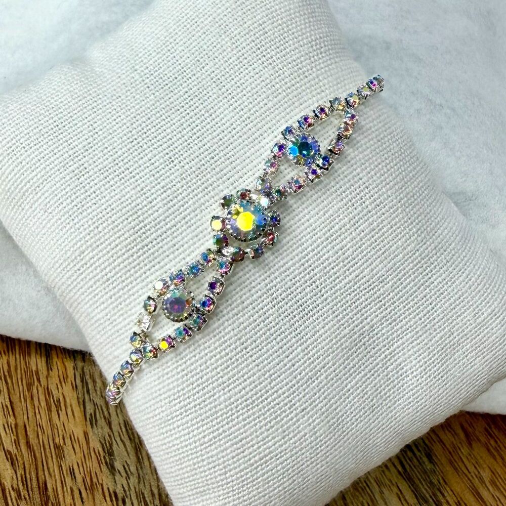 Mint Iridescent Rhinestone Bracelet